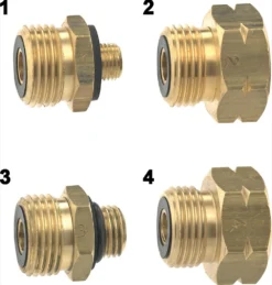 Euro-Set Entnahme-Stutzen Nr.1-Nr.4 Im Kunststoff-Beutel