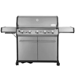 SANTOS S-518 Mit Seiten- & Heckbrenner, Edelstahl Inkl. Drehspieß, Rostheber & Silikonablage & Graviertes ZWILLING Pro Messer -Napoleon Verkaufsgeschäft 919f1f43724fd01ab4e8231cad83e52b