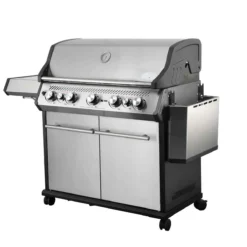 SANTOS S-518 Mit Seiten- & Heckbrenner, Edelstahl Inkl. Drehspieß, Rostheber & Silikonablage & Graviertes ZWILLING Pro Messer -Napoleon Verkaufsgeschäft a27770200f45b67a6d82d6a622b59266