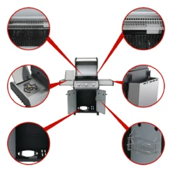 SANTOS S-301 Mit Seitenkocher, Edelstahl -Napoleon Verkaufsgeschäft santos s 301 edelstahl db4f4a8a13903fb7d51e29c6ee5aa30d